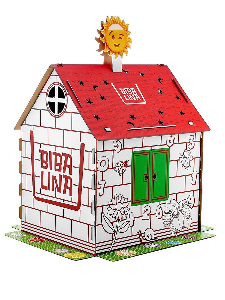 Картонный домик BIBALINA с английским алфавитом раскраска для фанатов аниме динозавров