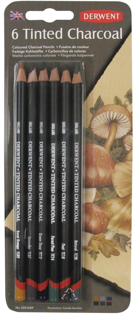 набор карандашей ных derwent procolour и coloursoft 12 цв в метал коробке Набор карандашей угольных Derwent 