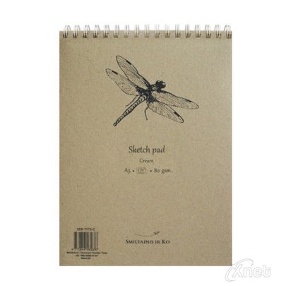 Альбом на спирали для набросков SMLT Sketch pad cream А5 70 л 80 г