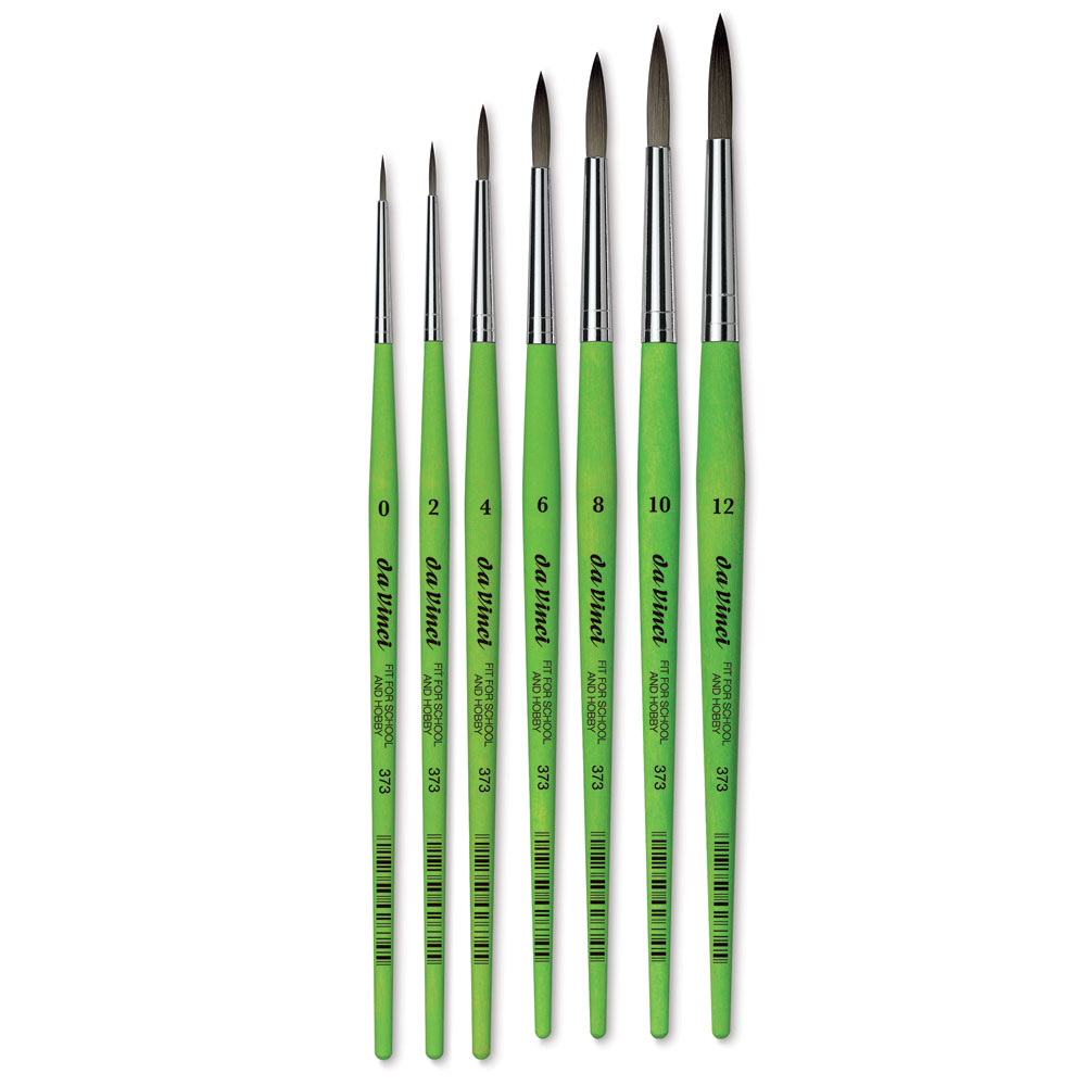 Кисть синтетика круглая Da Vinci 373 Fit For School &Hobby короткая ручка