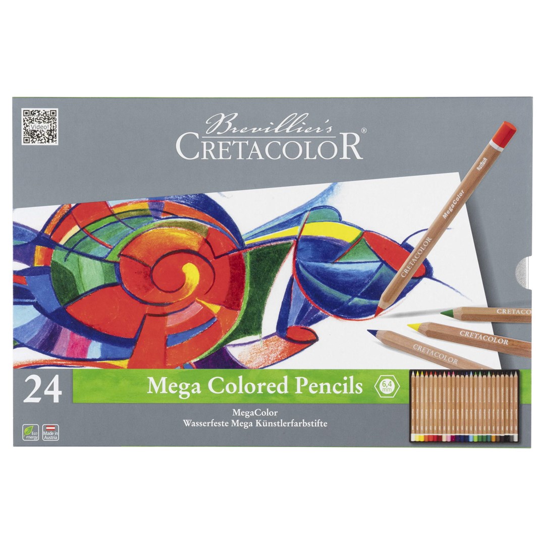 Мега цвет 24. Цветные карандаши Cretacolor. Набор цветных карандашей 24 шт. Cretacolor карандаши масляные. Кретаколор МЕГАКОЛОР.