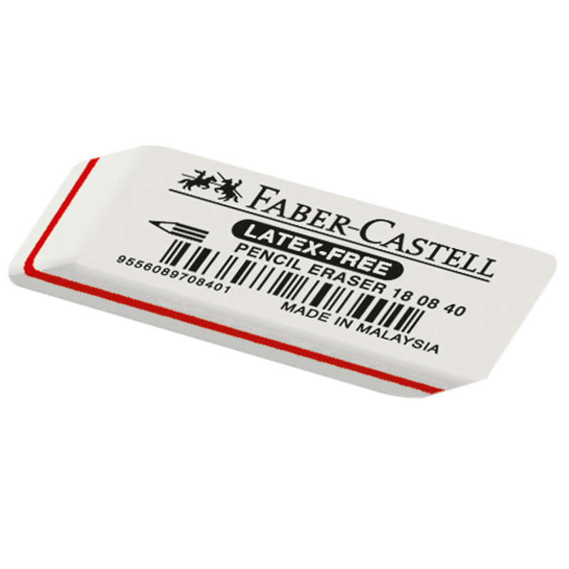 Ластик Faber-castell 7008 для графитных карандашей из каучука ластик faber castell latex free скошенный 56 20 7 мм комбинированный синтетический каучук