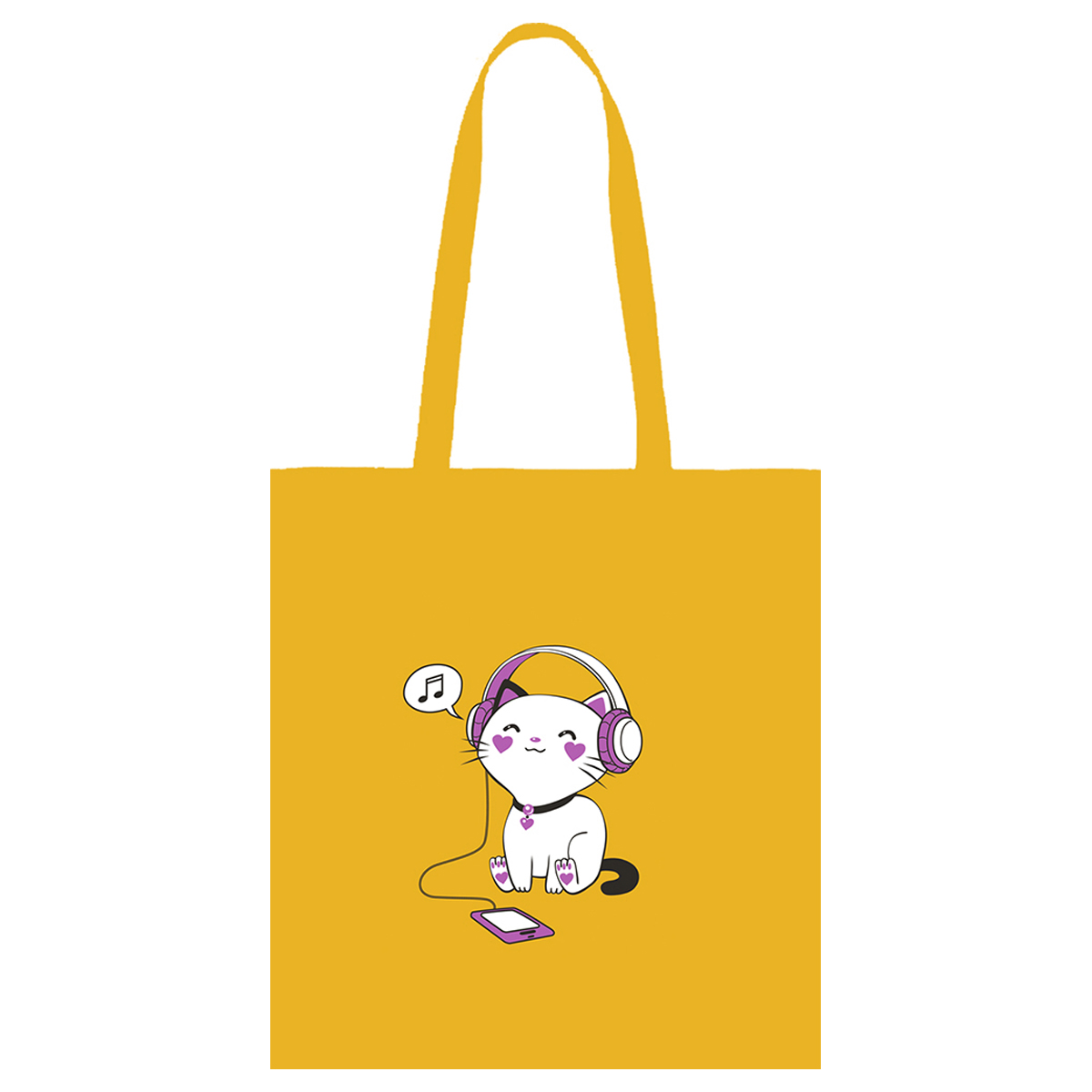 сумка шопер арт и дизайн музыкальный кот 35 42 см хлопок Сумка-шопер Арт и Дизайн 