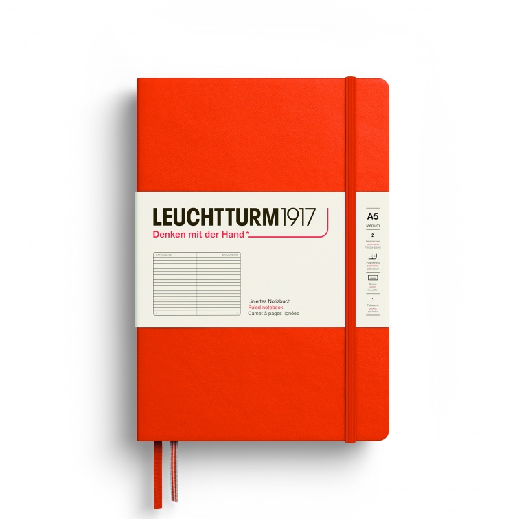 Блокнот в линейку Leuchtturm1917 Medium A5 125 л твердая обложка Тыква 3987₽