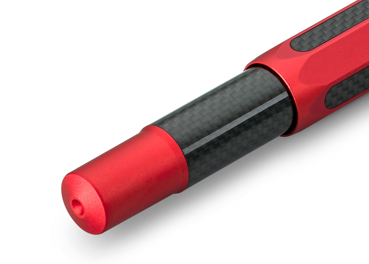 Ручка перьевая Kaweco AC Sport EF 0,5 мм, корпус красный с черными вставками KW10000469 - фото 6
