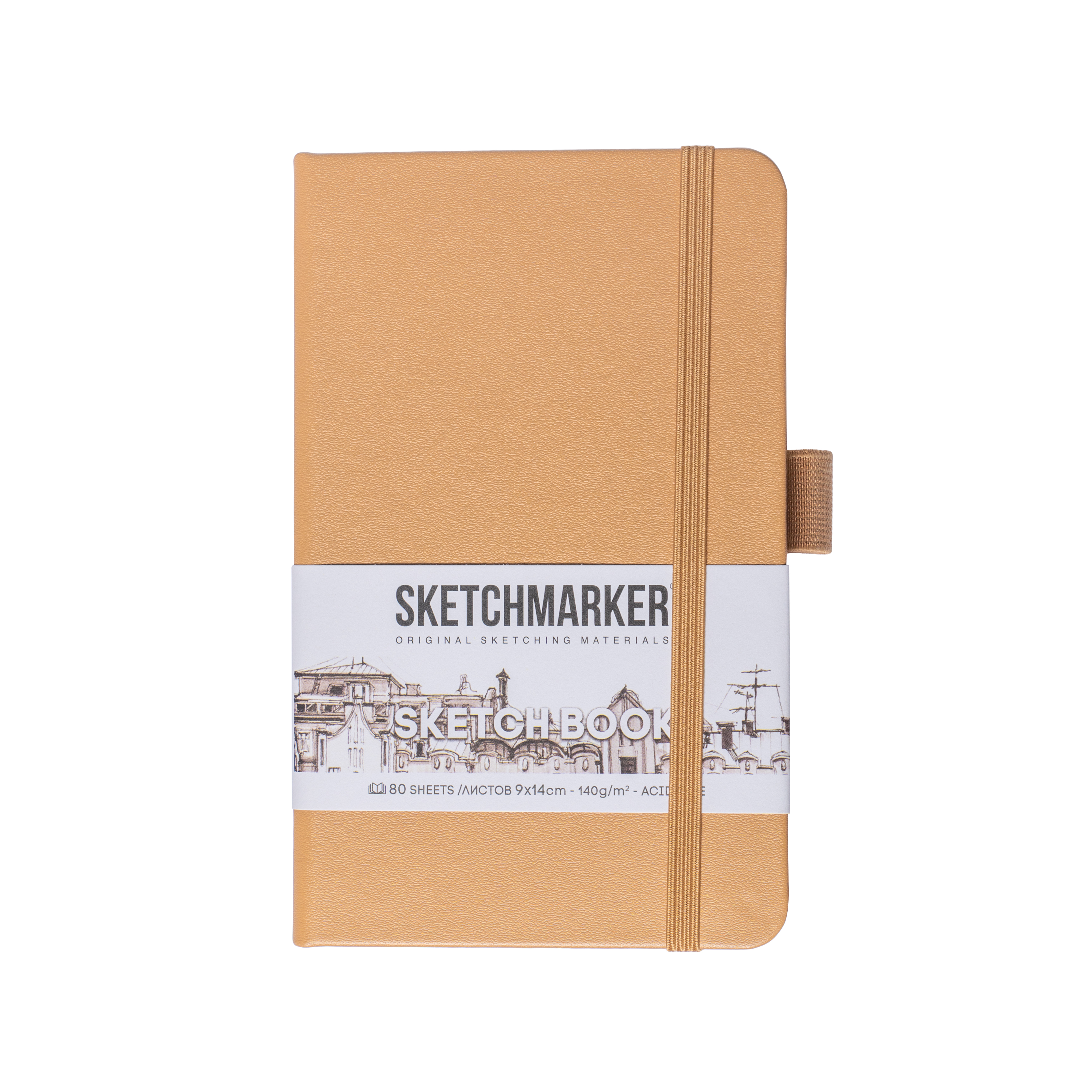 Блокнот для зарисовок Sketchmarker 914 cм 80 л 140 г твердая обложка Капучино 334₽