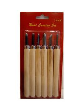Набор резцов по дереву 6 шт с деревянной ручкой бусины деревянные улей 12х13 мм набор 12 шт без покрытия