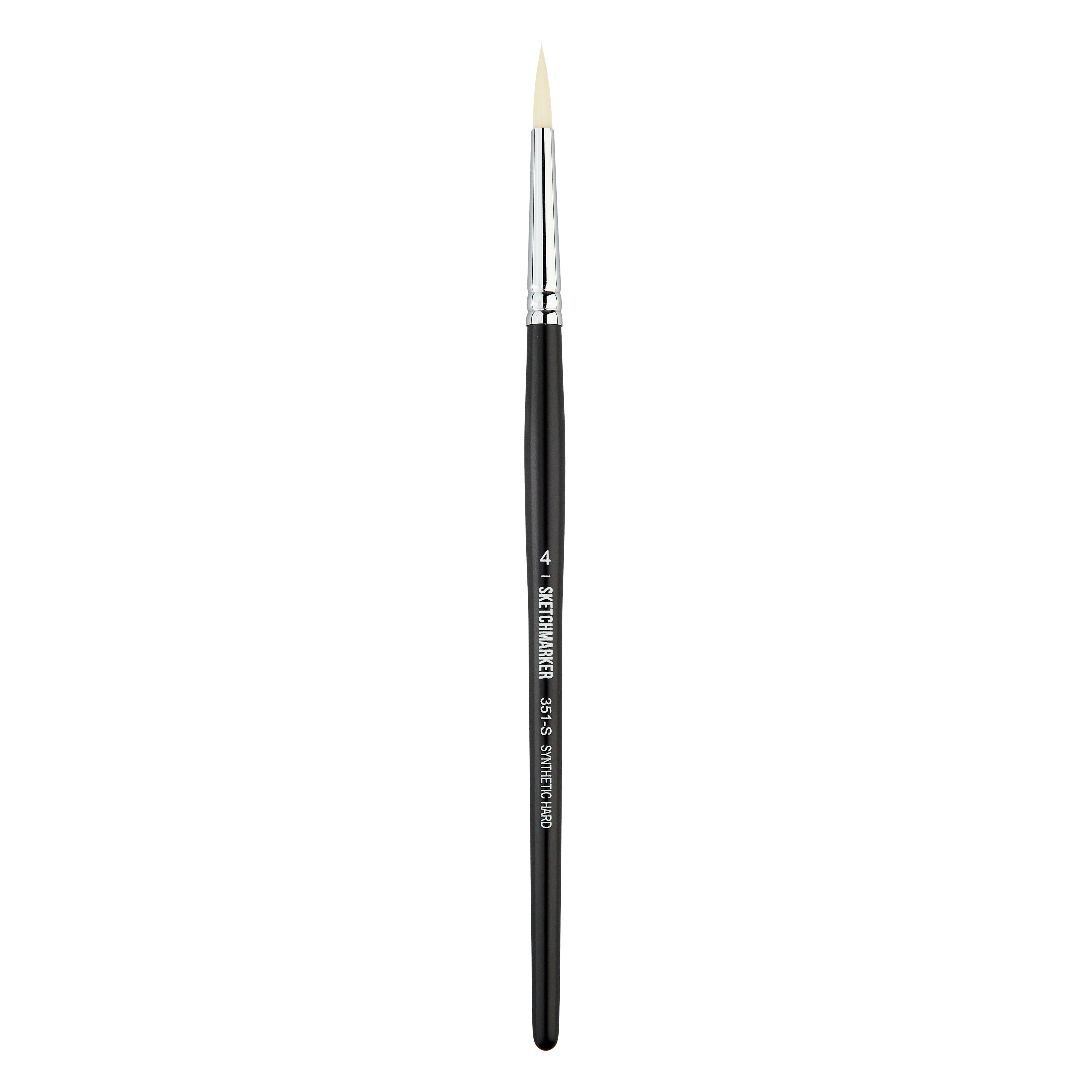 Кисть жесткая синтетика №4 круглая Sketchmarker "351" ручка короткая