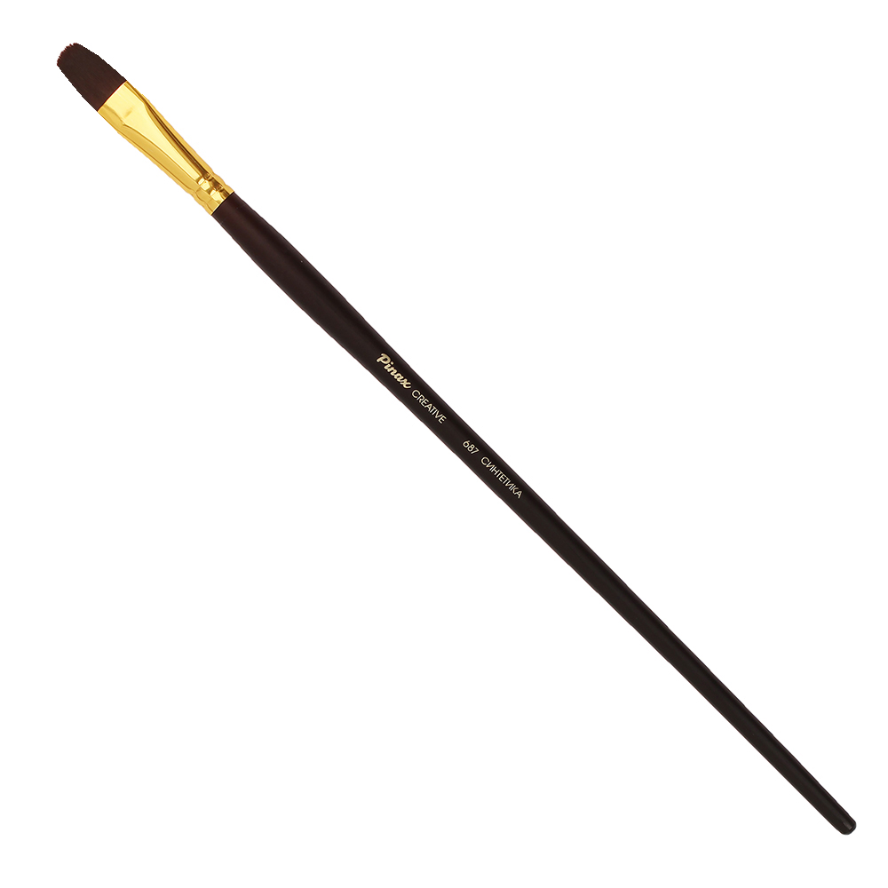 Купить Кисть синтетика №8 овальная Pinax Creative 687 жесткая, длинная ручка, Китай