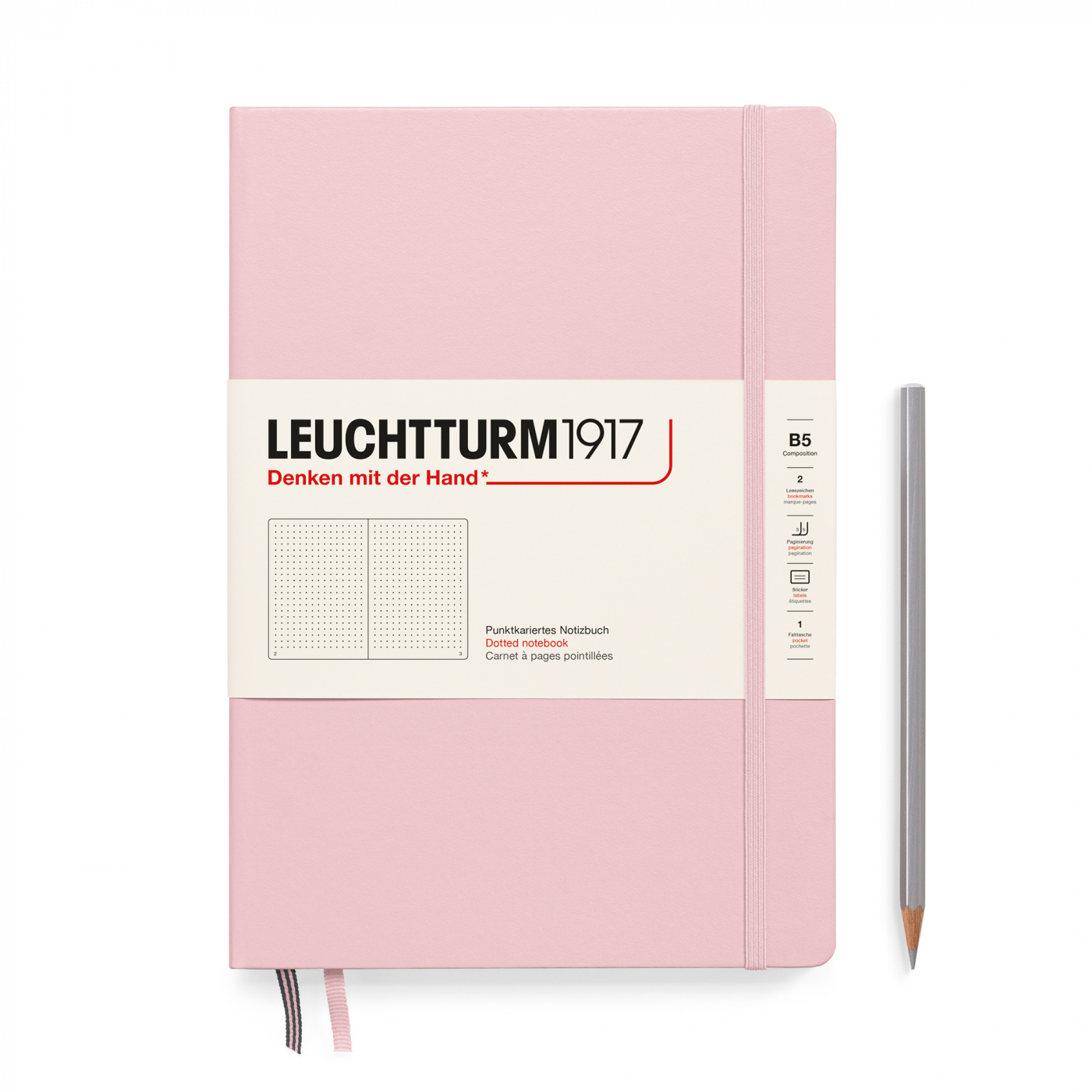 Блокнот в точку Leuchtturm1917 Composition B5 109 л, твердая обложка Розовый ежедневник недат а5 160л сариф красный иск кожа тв переплет офсет ляссе