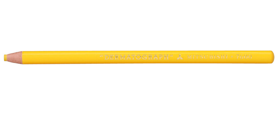 Карандаш по стеклу, пластику металлу Uni P 7600, желтый карандаш по кафелю и стеклу 240 мм startul master st4310