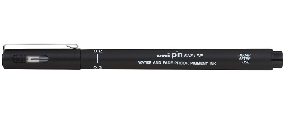 Линер UNI PIN02-200 (S) 0,2 мм, черный