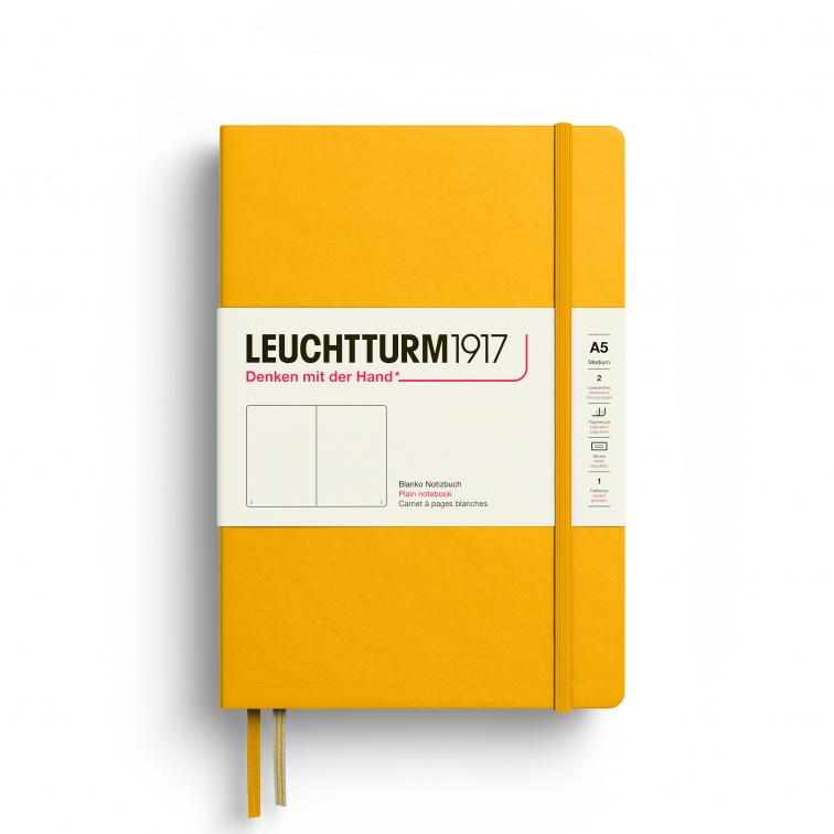 Блокнот без линовки Leuchtturm1917 Medium A5 125 л твердая обложка Подсолнух 3987₽
