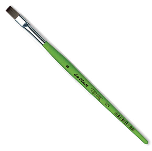 Кисть синтетика №8 плоская Da Vinci 374 короткая ручка высоко и низко рабочая тетрадь
