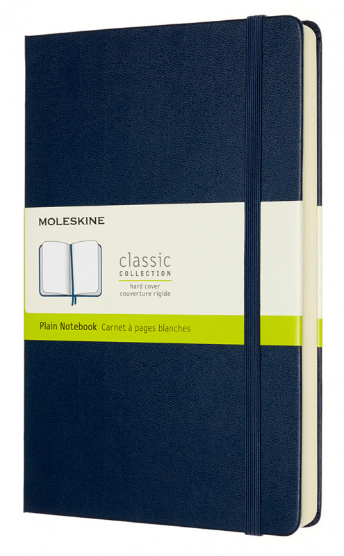 записная книжка нелинованная moleskine classic xlarge 19х25 см 192 стр твердая обложка зеленая Записная книжка нелинованая Moleskine 