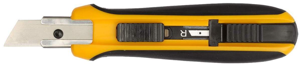 Нож OLFA с выдвижным трапецевидным лезвием, автофиксатор, 17,5 мм нож olfa с выдвижным лезвием 9 мм корпус из нержавеющей стали