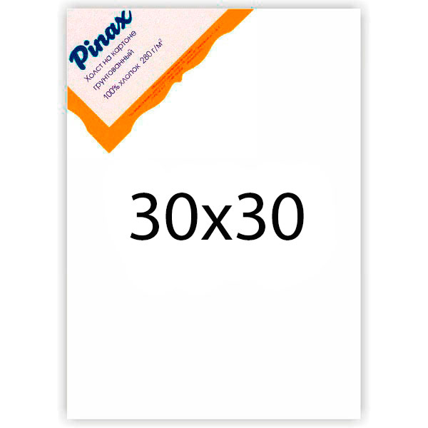Холст грунтованный на картоне Pinax 280 г 30x30 см