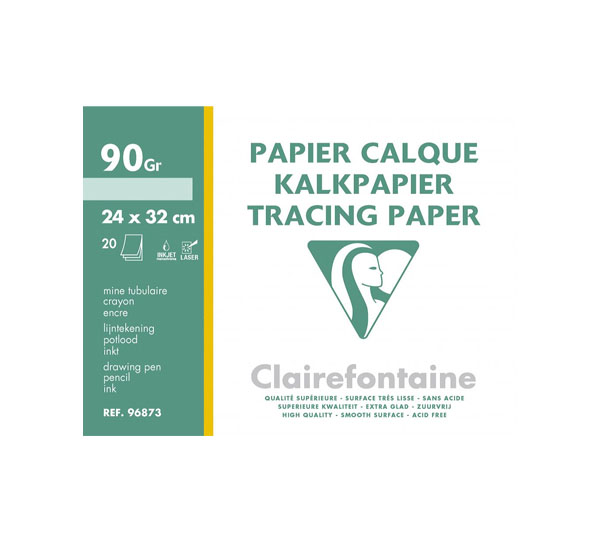 Калька универсальная Clairefontaine А3 90/95 г 10 л в альбоме