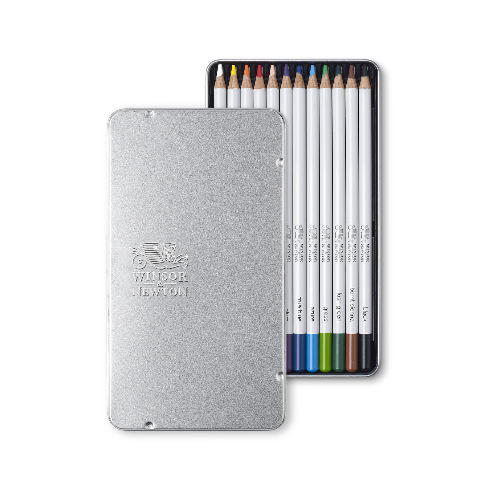 Набор карандашей цветных Winsor & Newton 12 цветов, в металлической коробке W&N-0490012 - фото 3