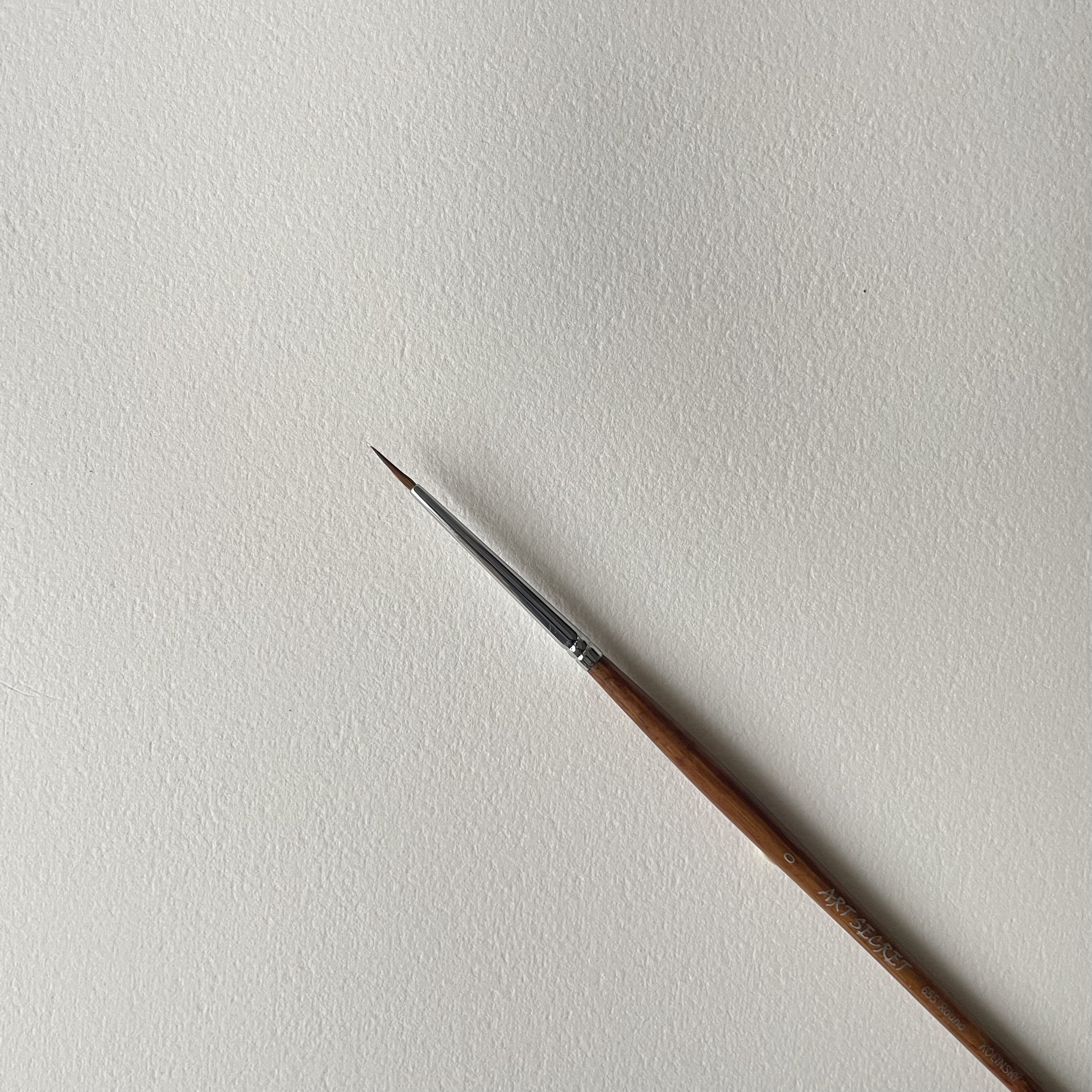 Кисть колонок 0 Art Secret, длинная ручка, 655R