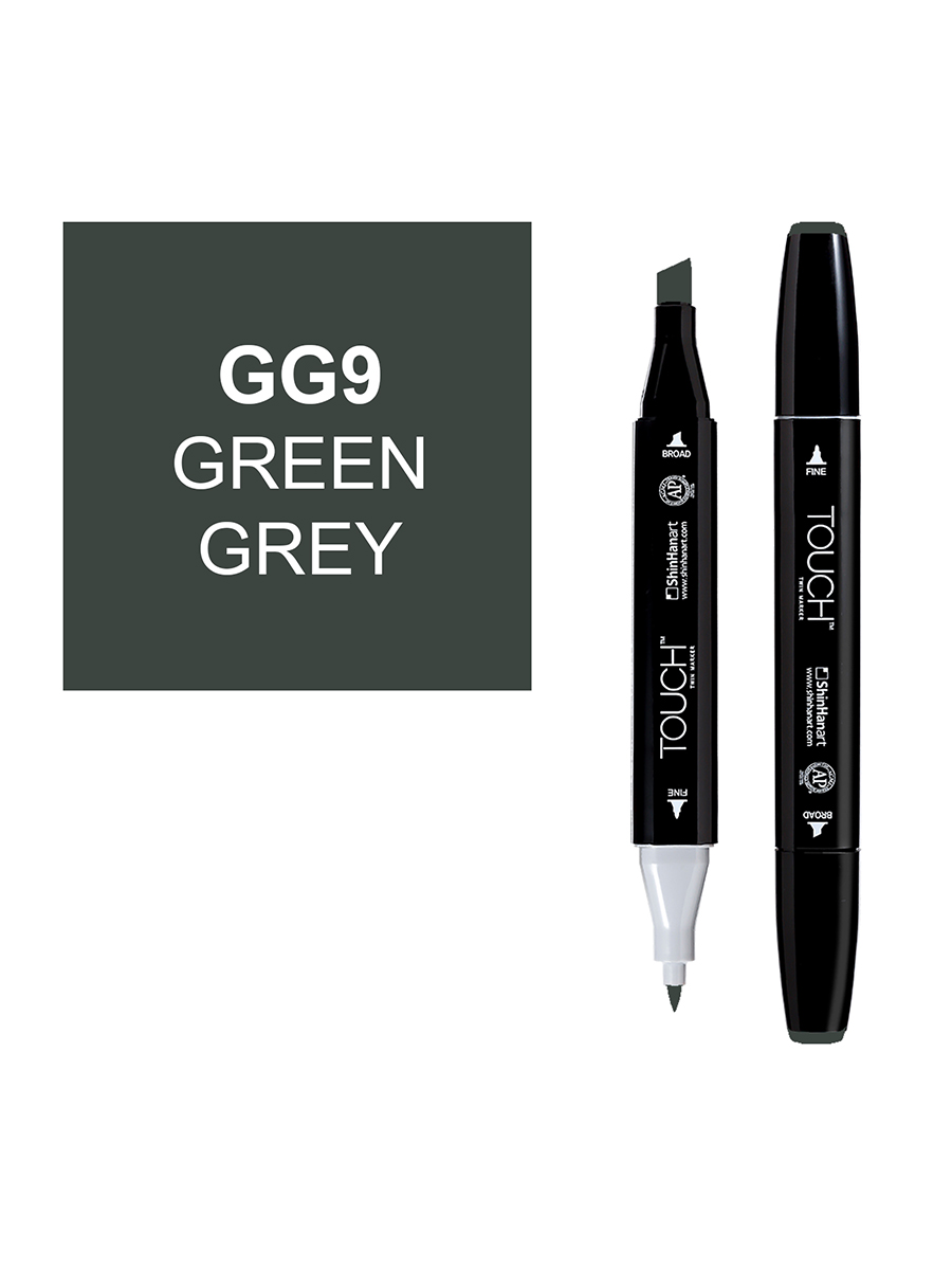 Маркер спиртовой Touch Twin цв. GG9 серо-зелёный проверочные работы на все темы школьной программы по русскому языку 1 4 классы