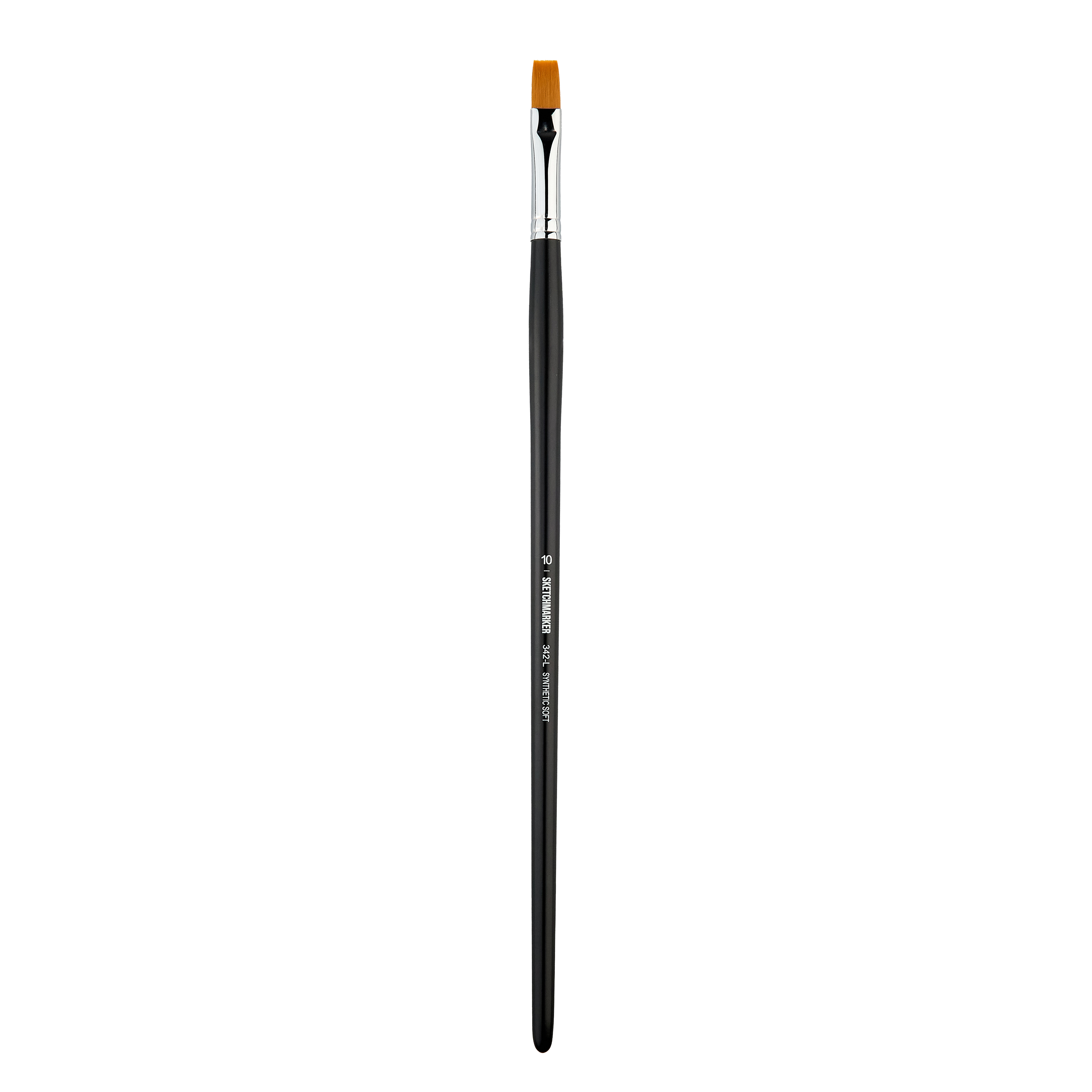 Кисть синтетика мягкая №10 плоская Sketchmarker "342" ручка длинная