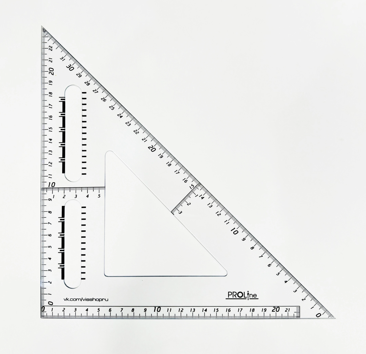 Угольник с дополнительной разметкой PROLine 45гр 25см 1517₽
