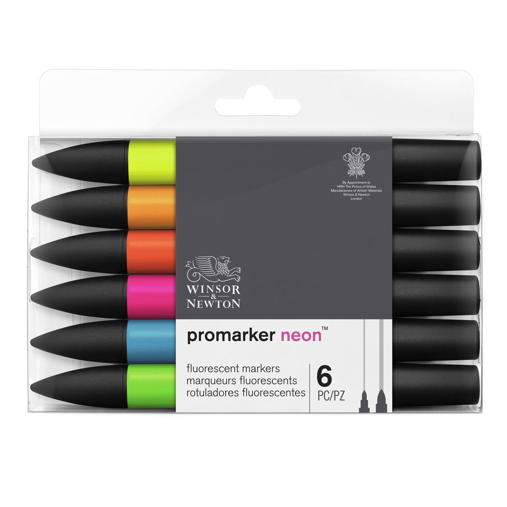 Набор маркеров ProMarker 6 цветов, неоновые цвета ужасный генри и королева рассказы