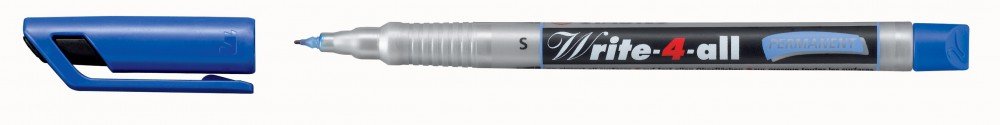 Маркер-ручка Stabilo перманетная 0,4 мм синий маркер перманентный erichkrause double p 80 двусторонний синий