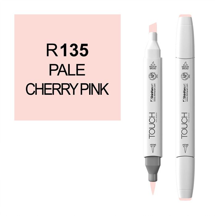 Маркер спиртовой BRUSH Touch Twin цв. R135 бледно вишнёвый
