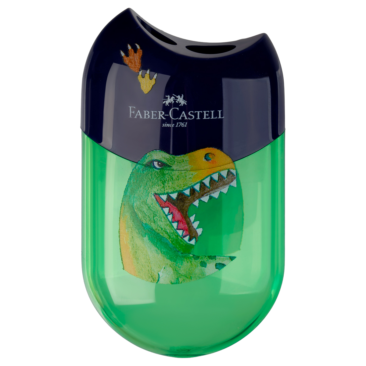 Точилка пластиковая Faber-Castell Dinosaur 2 отверстия контейнер 457₽