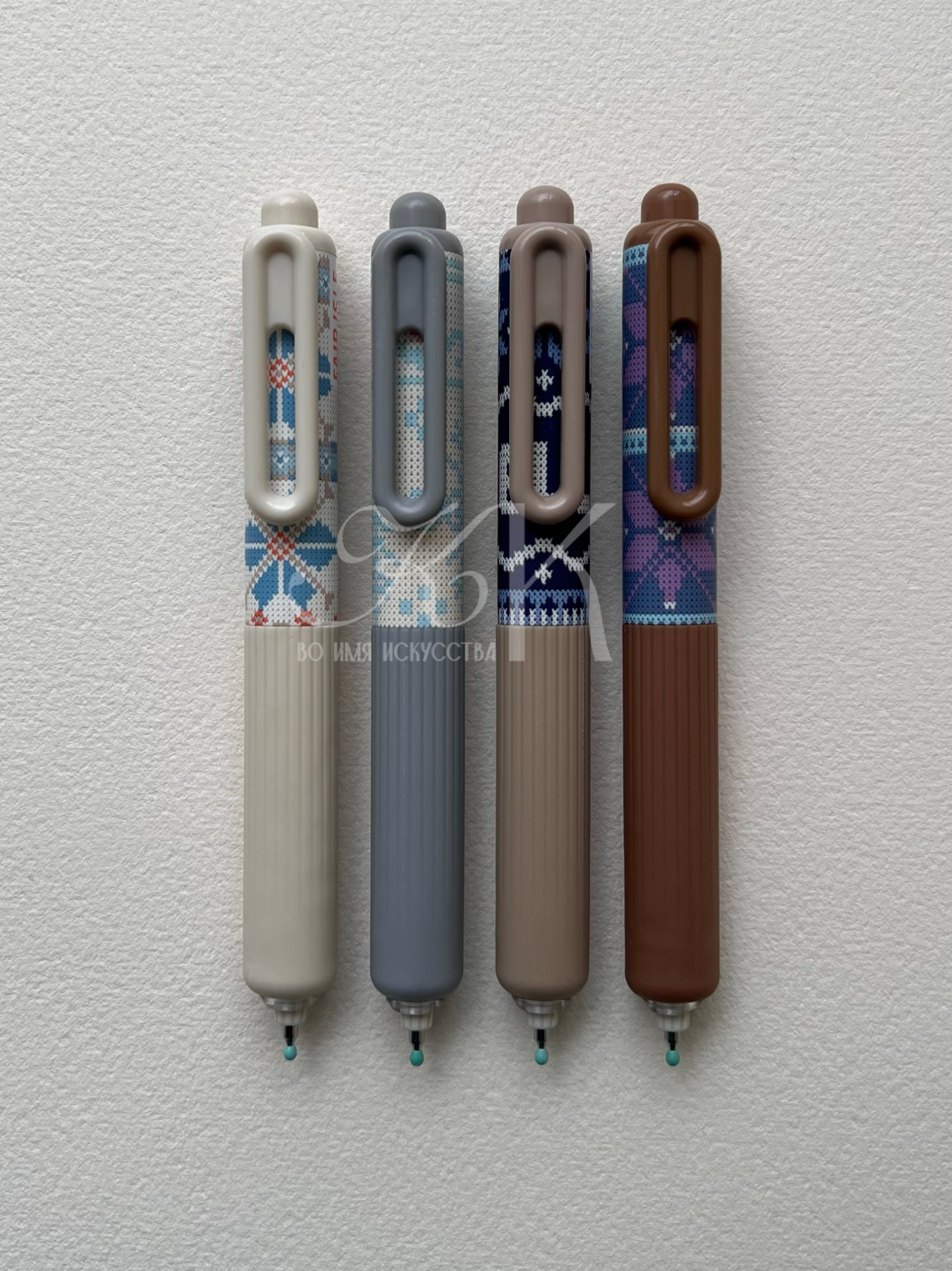 Набор ручек гелевых автоматические Languo 05 мм 4 шт чернила черные 3 297₽