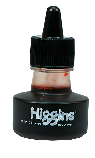 Чернила Higgins Dye-based 29,6 мл, цвет оранжево-красный