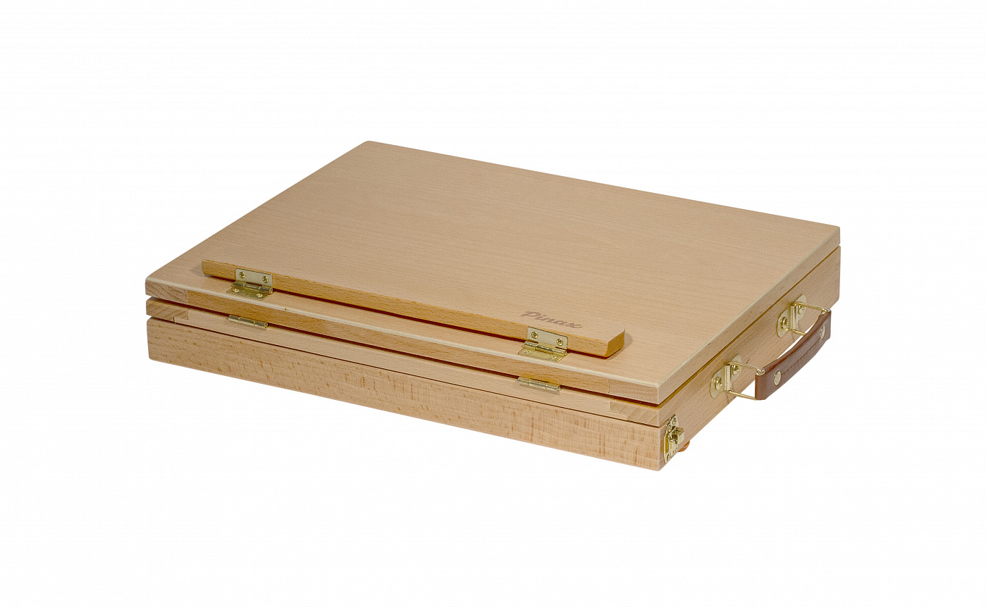 Мольберт настольный Pinax ТЕ-01A, планшетный с ящиком, бук планшет деревянный с врезанной фанерой 50 х 50 х 3 5 см глубина 0 5 см сосна