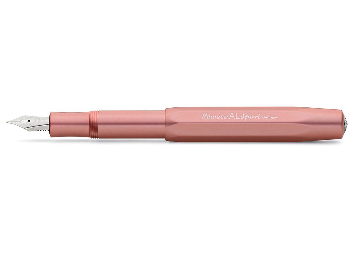 Ручка перьевая Kaweco AL Sport EF 0,5 мм, чернила синие, корпус розовая KW10001243 - фото 1