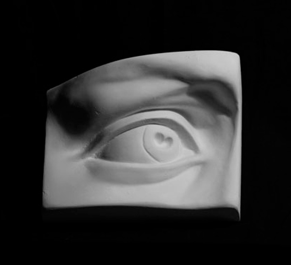 Гипс Глаз Давида правый голова человека основы учебного академического рисунка