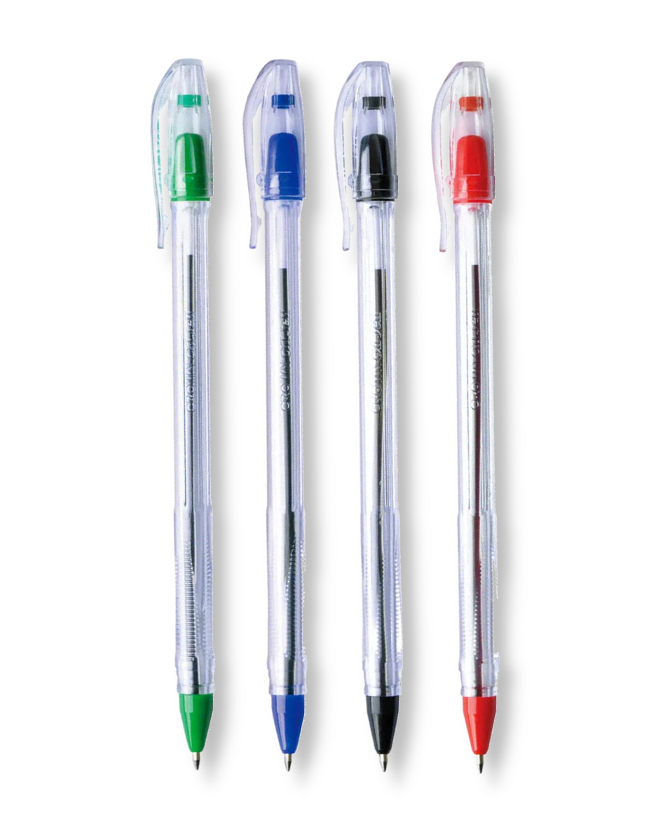 Ручка шариковая Crown OJ-500 0,7 мм на масл основе синяя ручка шариковая черная mc gold 0 7мм чернила на масл основе грип munhwa