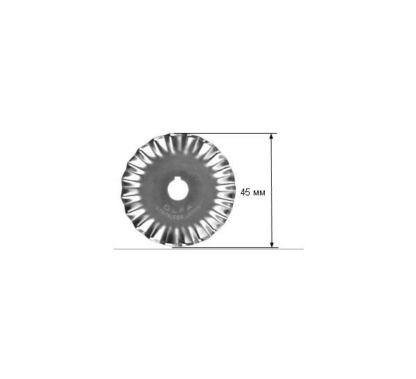 Лезвие OLFA фигурное круговое для RTY-2/G,/DX, малая волна, 45 мм OL-PIB45-1