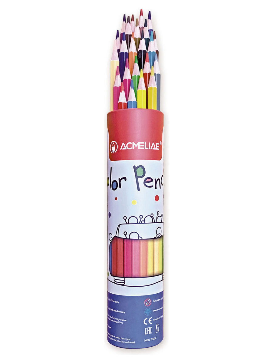 Набор карандашей цветных Acmeliae 24 цв, в футляре-тубусе lukky набор наклейки на одежду блестящий стиль