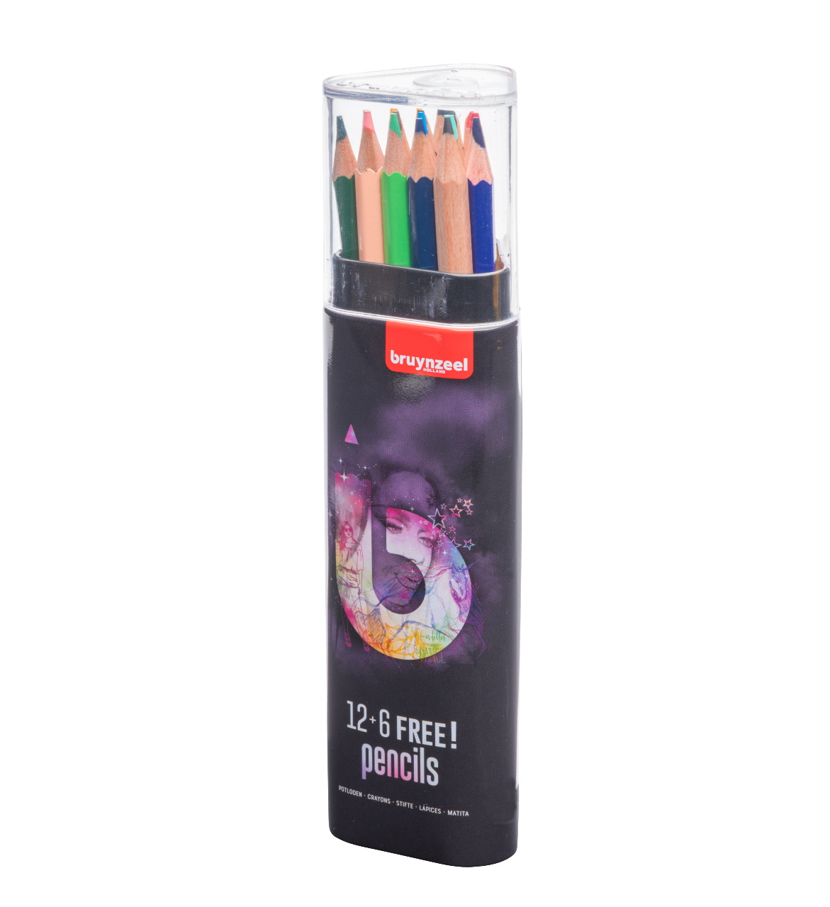 Набор цветных карандашей Bruynzeel 12+6 шт, розовая упаковка BS-60212118 - фото 1