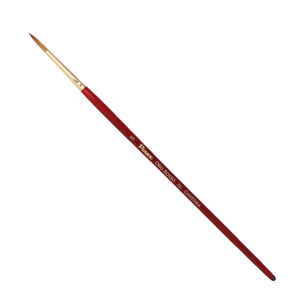 Купить Кисть синтетика №5 круглая Pinax Oro Rosso 751 короткая ручка, Китай