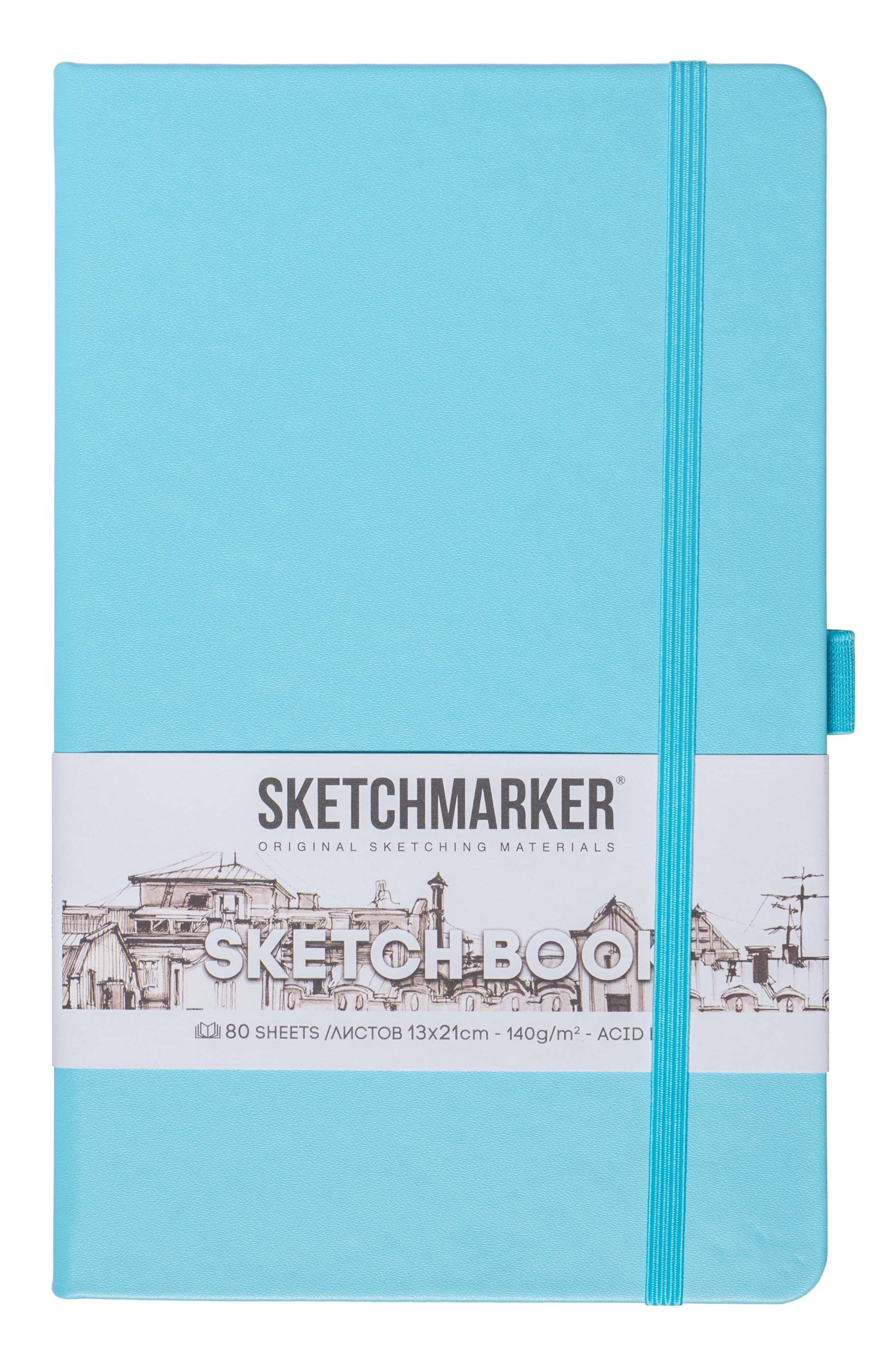 Блокнот для зарисовок Sketchmarker 1321 cм 80 л 140 г обложка Небесно-голубой 531₽
