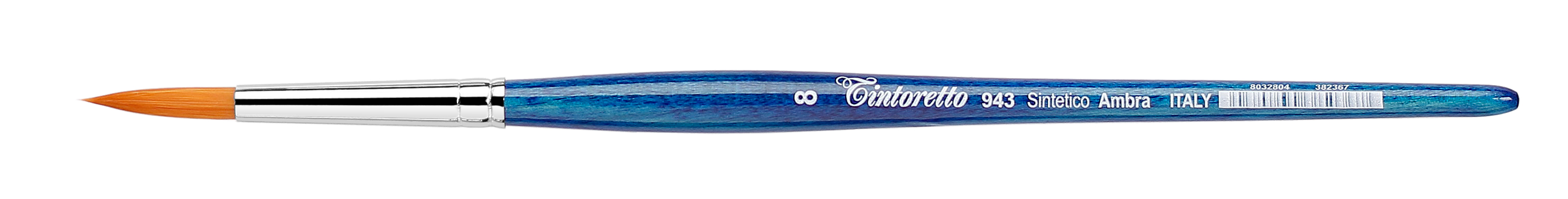 Кисть синтетика 8 круглая Tintoretto Amber на короткой ручке 664₽