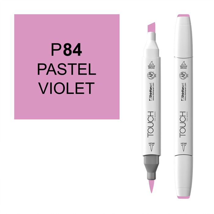Маркер спиртовой BRUSH Touch Twin цв. P84 пастельный фиолетовый маркер текстовыделитель luxor pasteliter 5 0 мм пастельный лавандовый