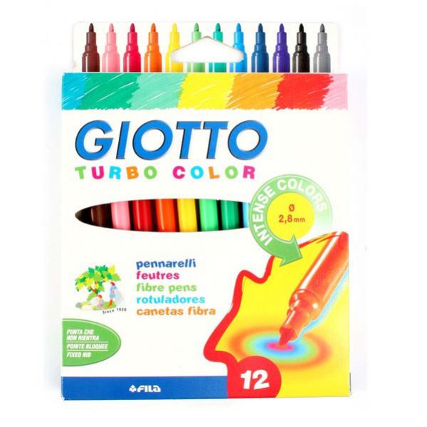 Набор фломастеров Fila "Giotto Turbo Color" 12 цв в картоне 