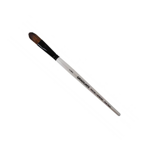 Купить Кисть синтетика + пони №1/2 овальная Daler-Rowney GRADUATE короткая ручка