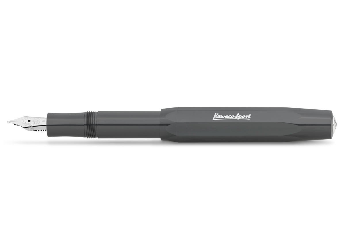 Ручка перьевая Kaweco SKYLINE Sport F 0,7 мм, чернила синие, корпус серый