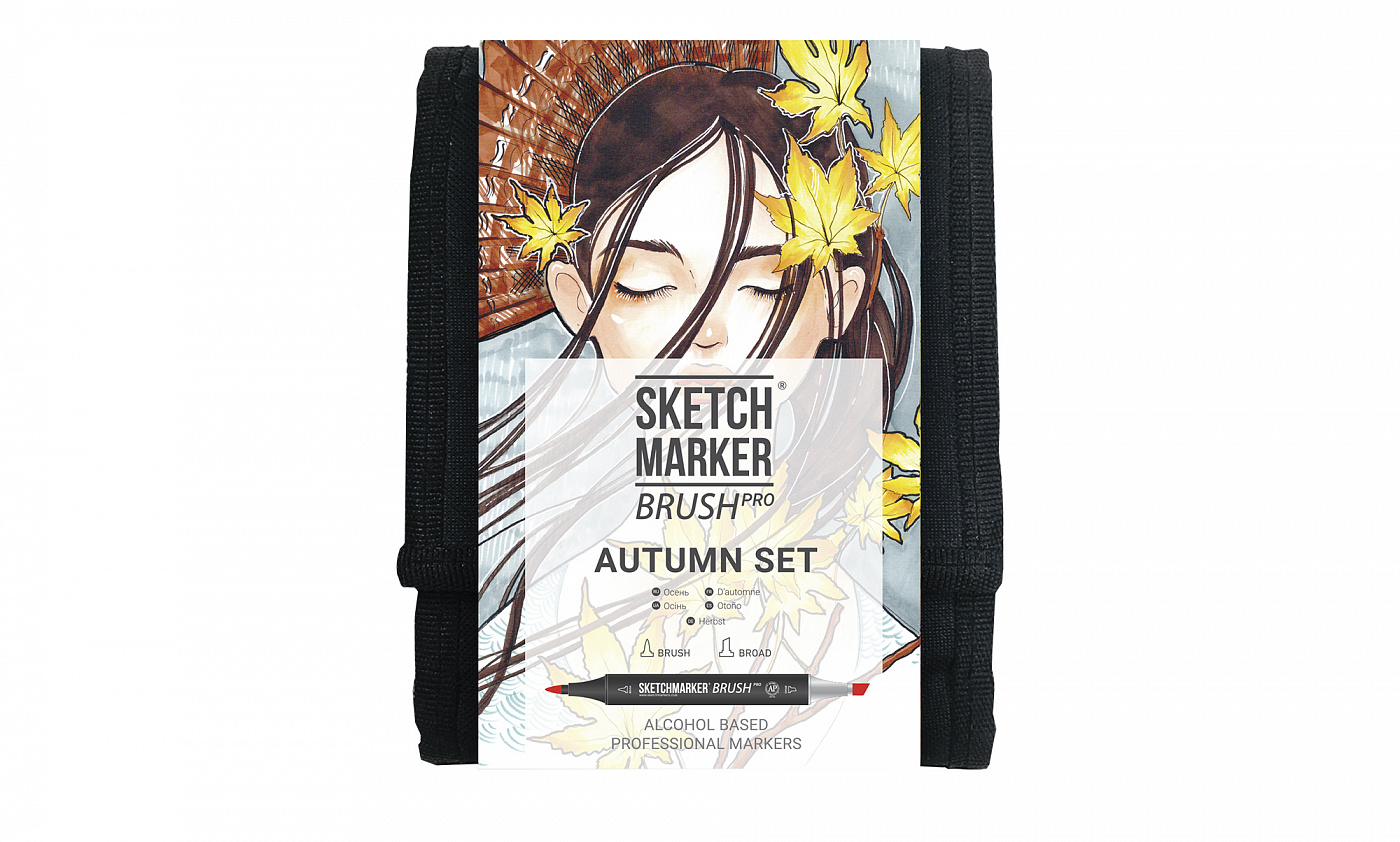 Набор маркеров Sketchmarker Brush 12 Autumn Set- Осень (12 маркеров+сумка органайзер) слишком много клиентов