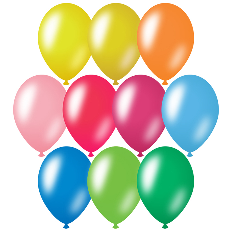 Набор воздушных шаров MESHU М12/30 см, 50 шт, 10 цветов ассорти набор шаров веселая затея с рисунком 30 см 5 шт 5 дизайнов разно ный