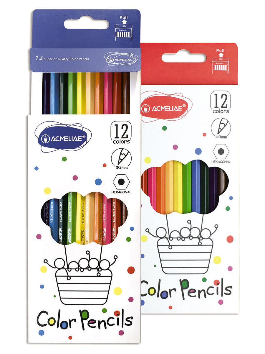 Набор карандашей цветных Acmeliae 12 цв, в картонном футляре Acm-9403-12 - фото 2